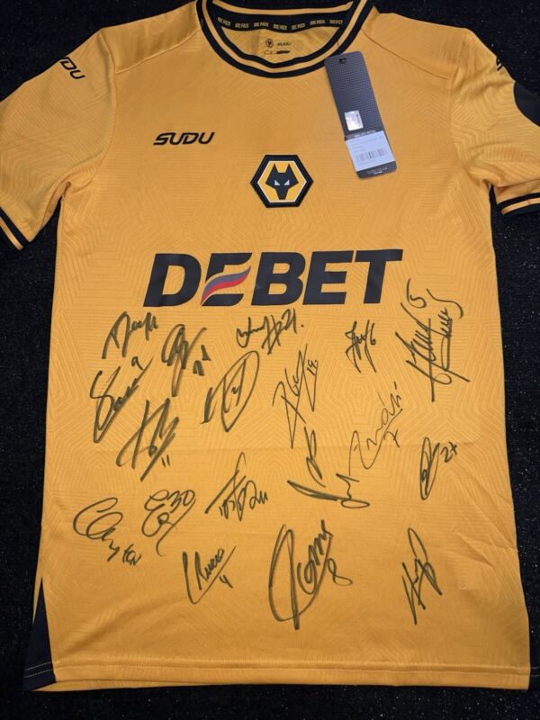 SIGNED WOLVERHAMPTON WANDERERS SHIRT 2024/2025 WOLVES PROOF for sale on Ebay