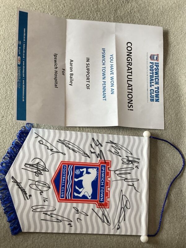 Ipswich Town Football Club signed  Pennant for sale on Ebay