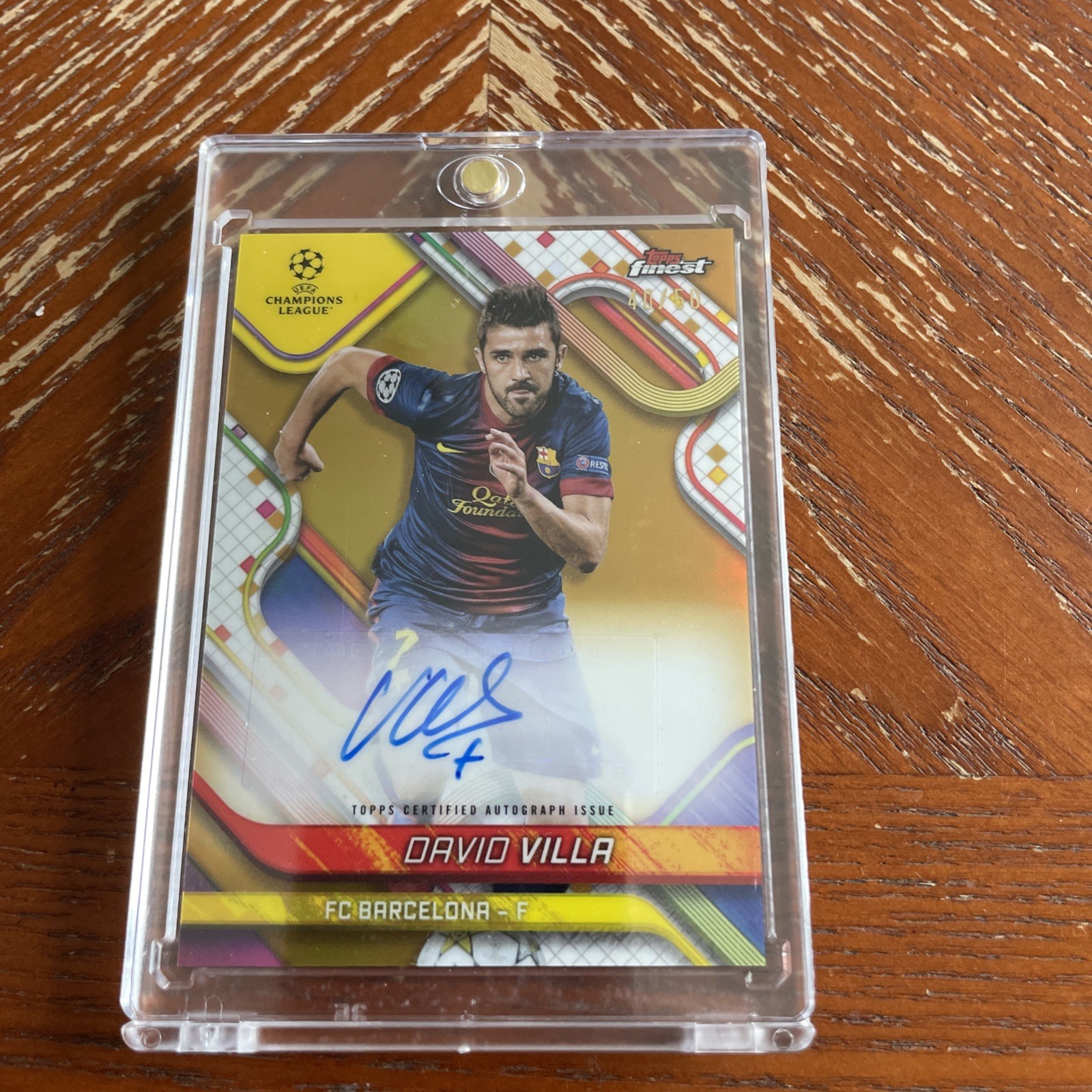 TOPPS Finest 2024/25 Auto - David Villa - Fc Barcelona - /50  for sale on Ebay