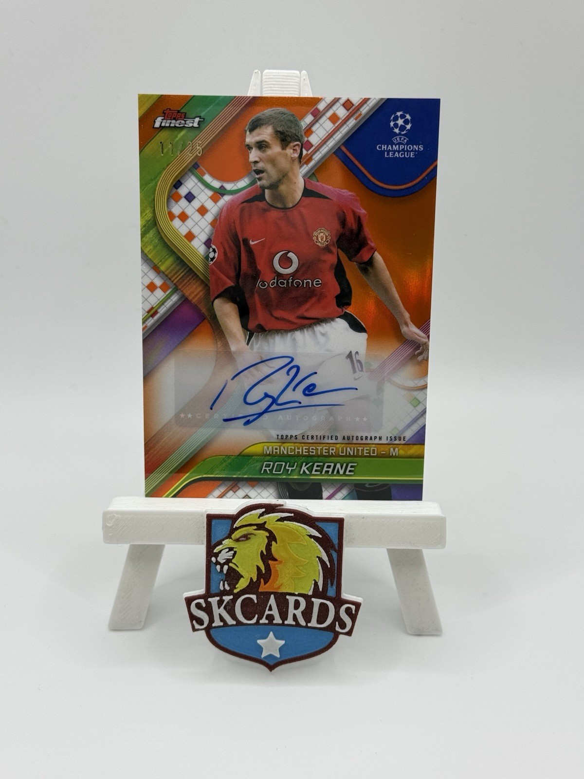 Topps Finest UCC 2024/25 Roy Keane Orange Auto #/25 Manchester United SSP for sale on Ebay
