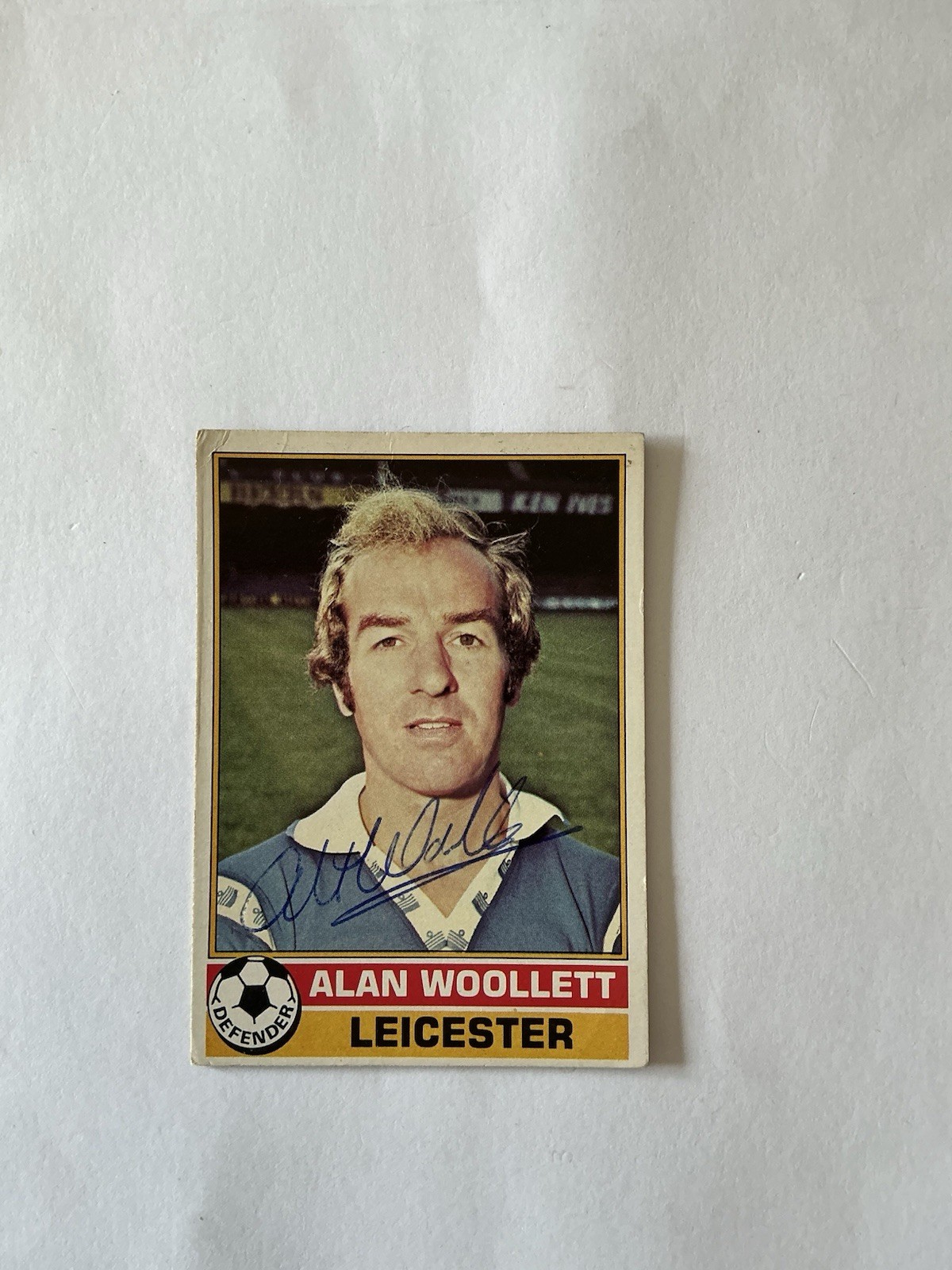 ALAN WOOLLETT  Leicester City  Signed Topps Card. for sale on Ebay
