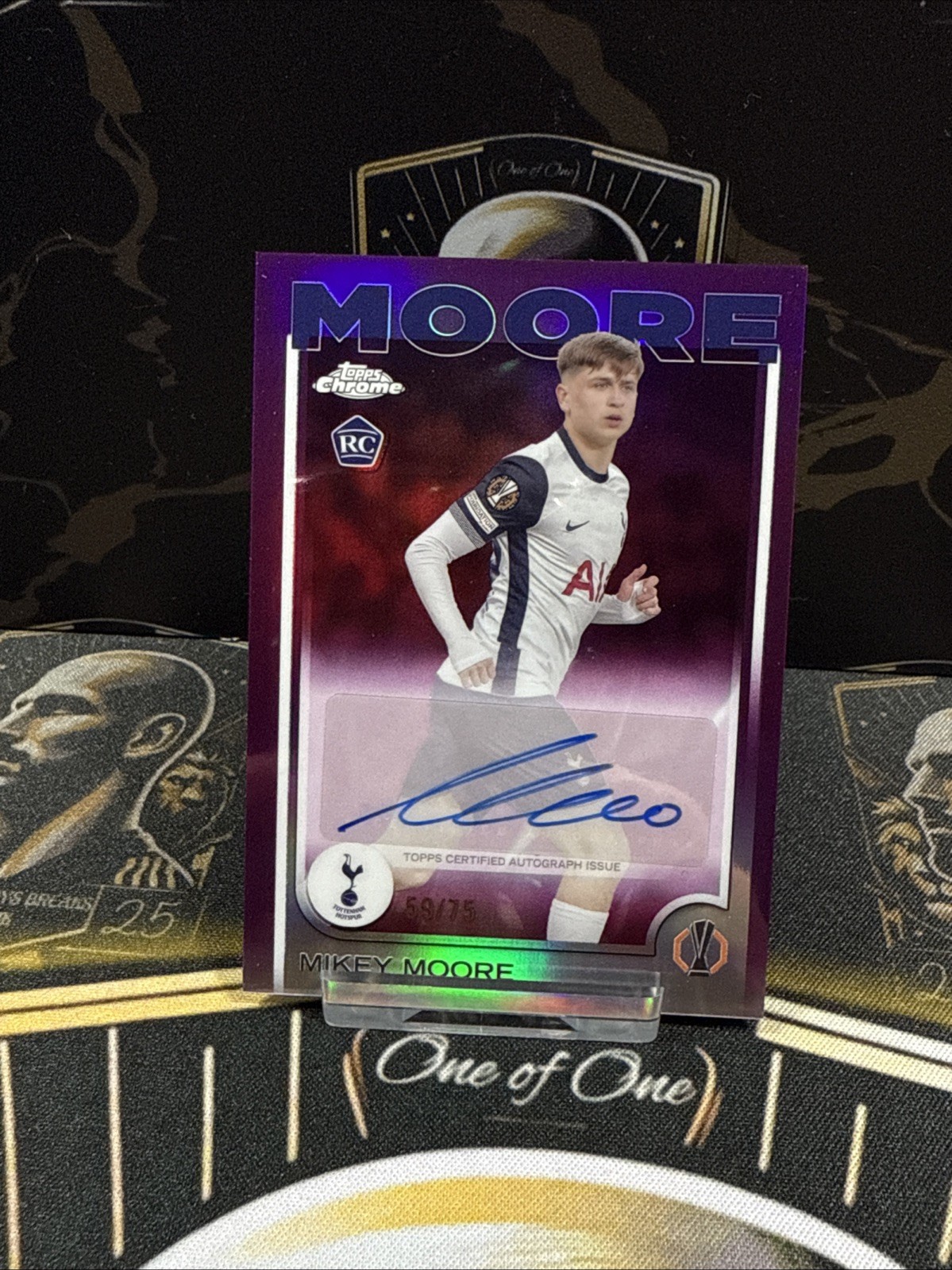 24/25 Topps Chrome Mikey Moore Auto /75 Rookie Tottenham 📈 for sale on Ebay