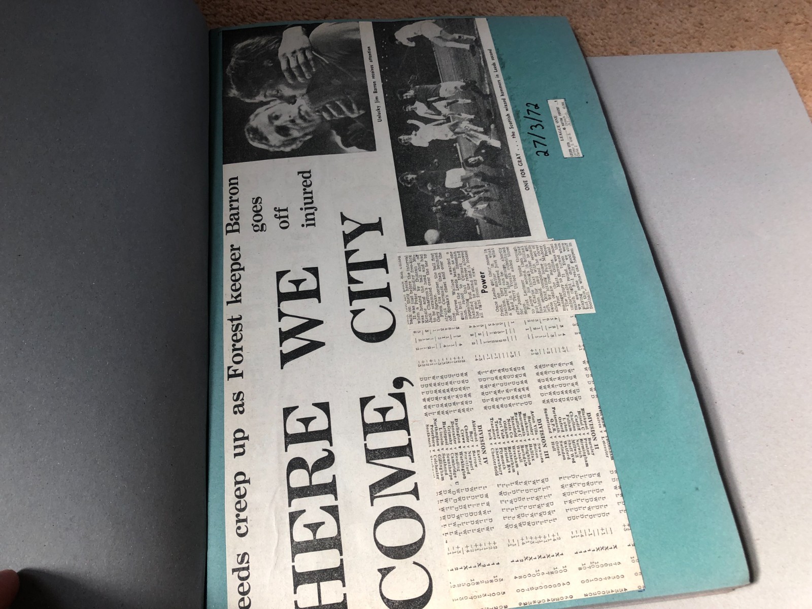 LEEDS UNITED 1972 - 1973 SCRAPBOOK newspaper cuttings for sale on Ebay