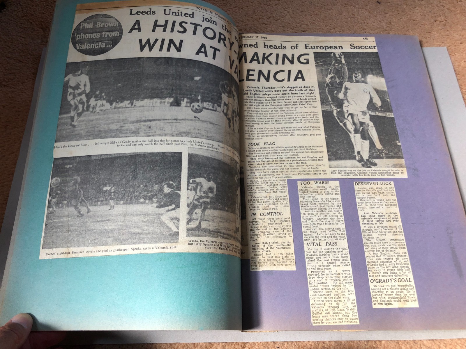 LEEDS UNITED 1966 - 1967 SCRAPBOOK newspaper cuttings for sale on Ebay
