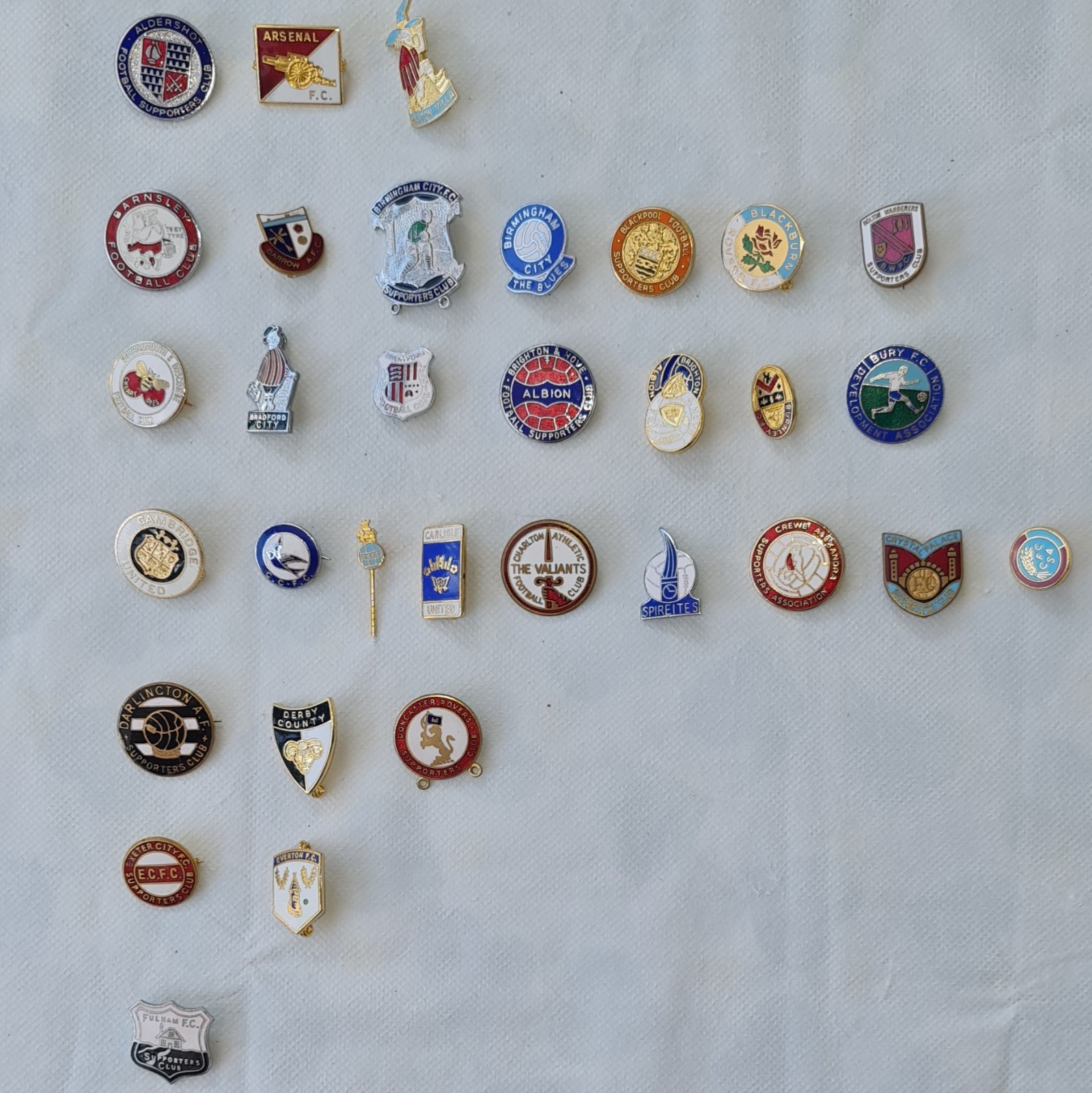 Football Club Badges Collection Over 100 Pieces  Over  50 Years Old for sale on Ebay