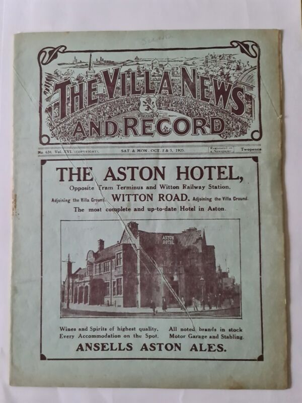 Aston Villa v Sunderland 1925-26 + WBARes for sale on Ebay