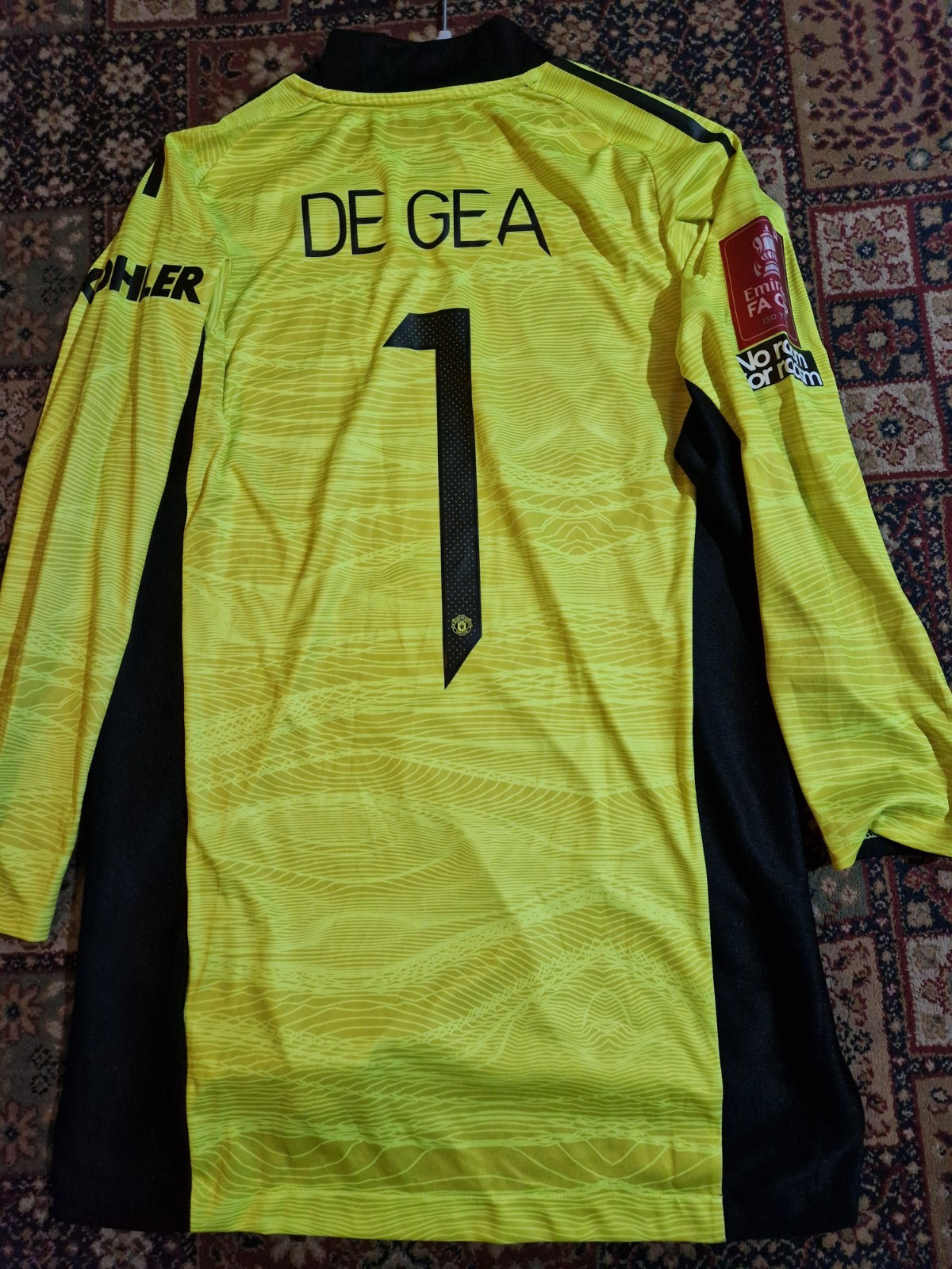 Manchester United Match Worn Issue Goalkeeper Football Shirt 2020/21 Fa Cup for sale on Ebay