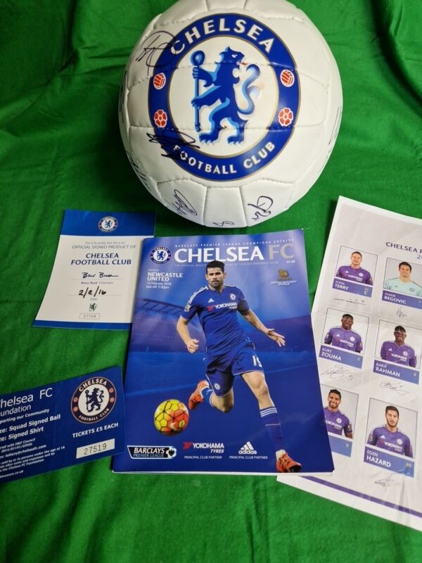 Chelsea Signed Football , Cfc Vs Newcastle 2015/2016 for sale on Ebay