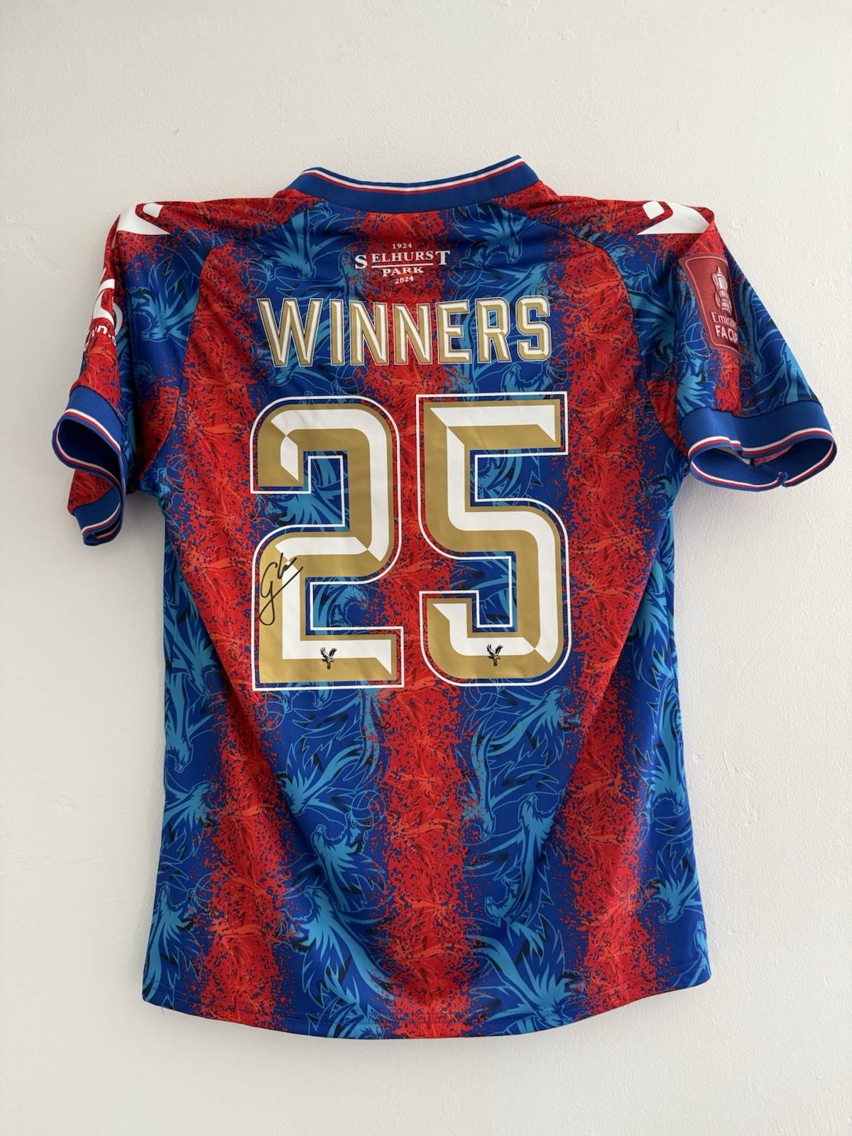 Oliver Glasner Crystal Palace Signed Shirt RARE EXACT VIDEO PROOF FA CUP WINNERS for sale on Ebay