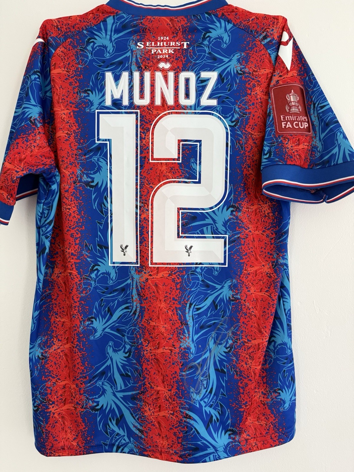 Daniel Munoz Crystal Palace Signed Shirt FA CUP WINNERS RARE *EXACT VIDEO PROOF* for sale on Ebay