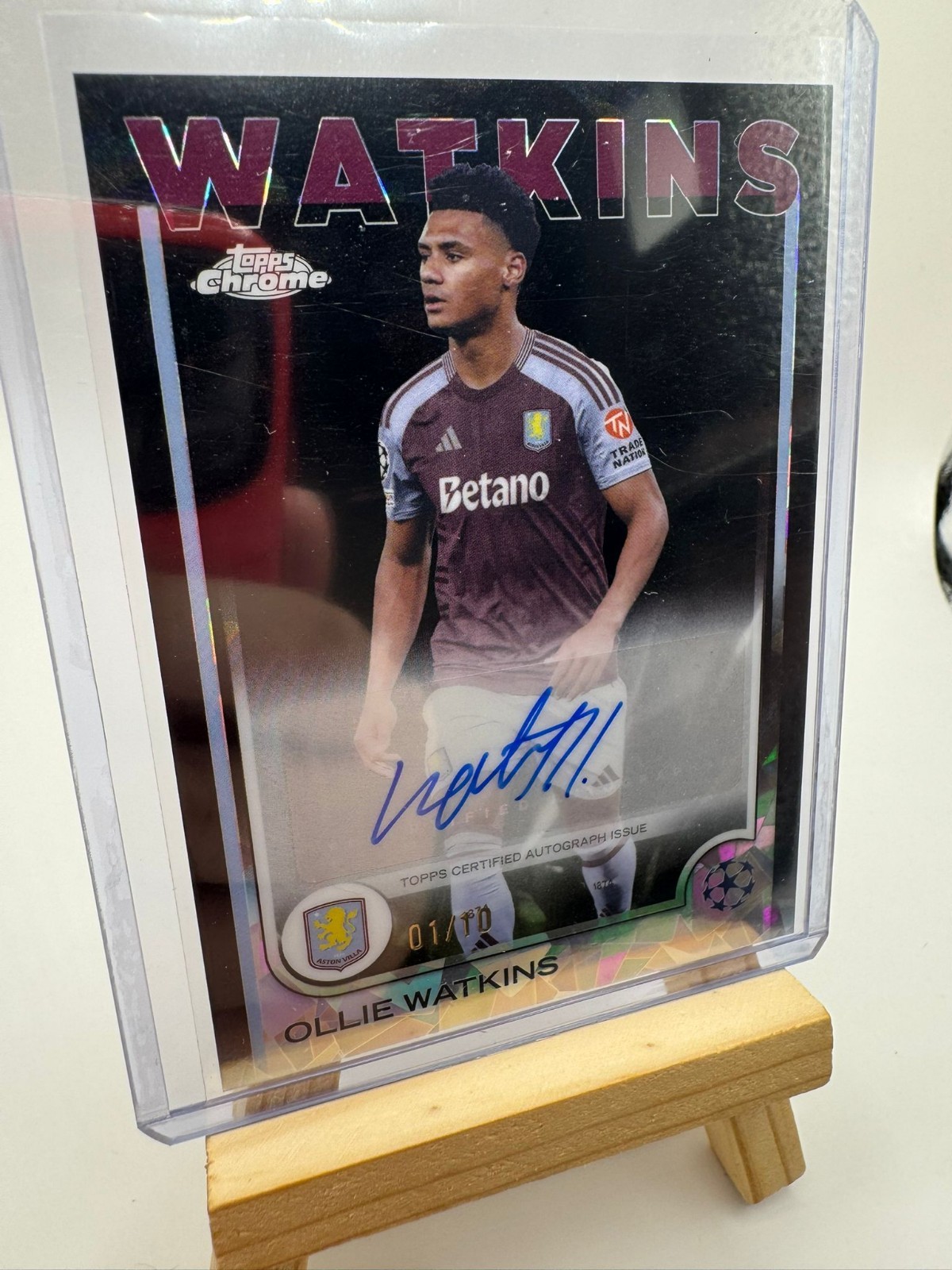 Ollie Watkins /10 Auto Topps Chrome UCC Aston Villa England  for sale on Ebay