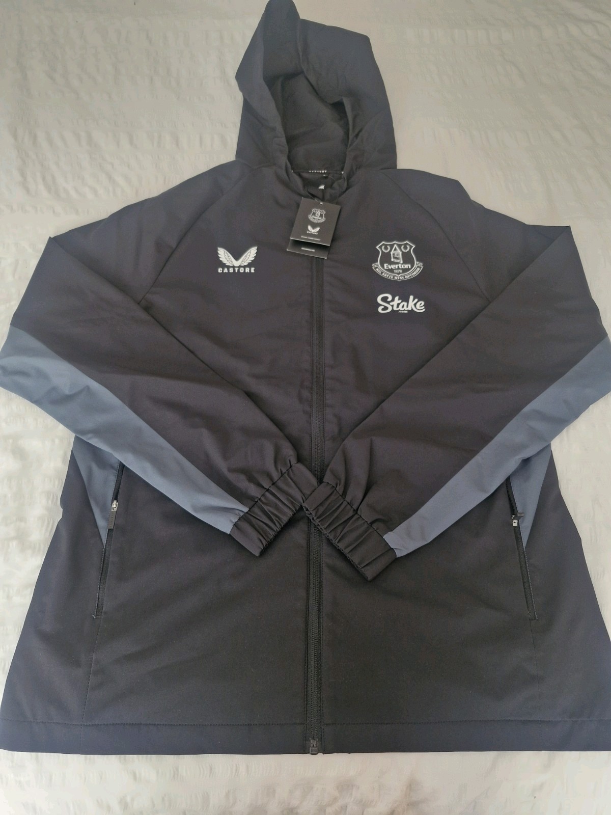 Castore Men's Everton Pro Training RAIN JACKET for sale on Ebay