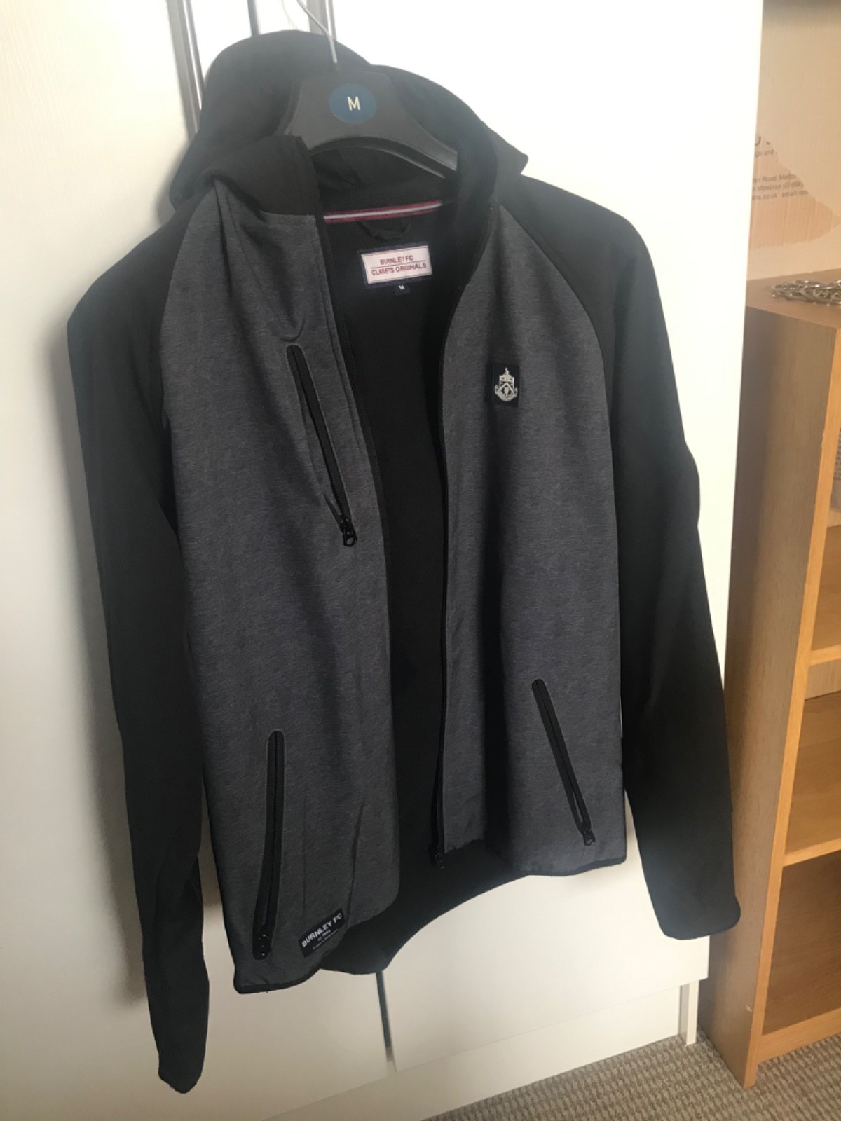 Burnley FC soft shell jacket - size m for sale on Ebay