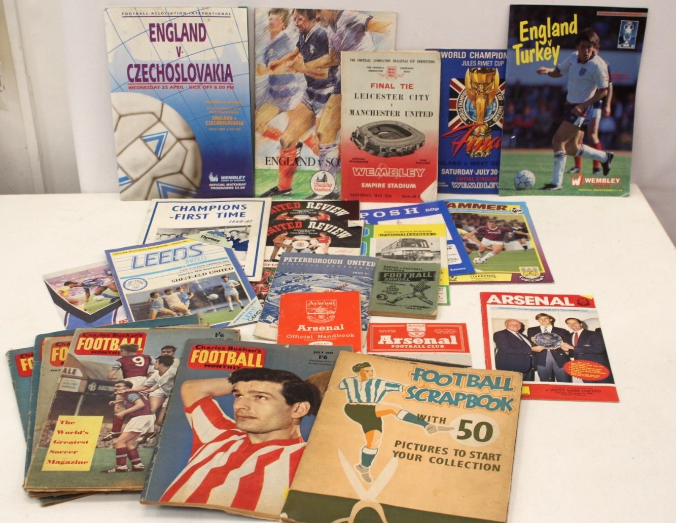 Vintage Football Programmes & Charles Buchans Monthly Magazines & Scrapbook  S16 for sale on Ebay