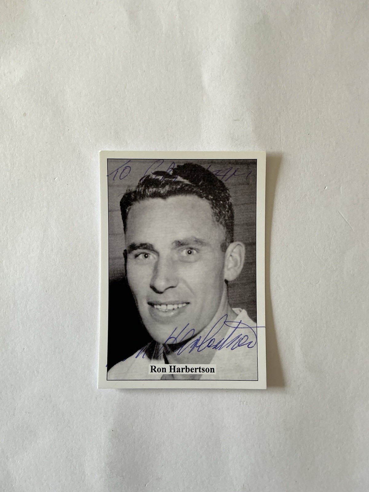 RON HARBERTSON  Wrexham  Signed Repro Card. for sale on Ebay