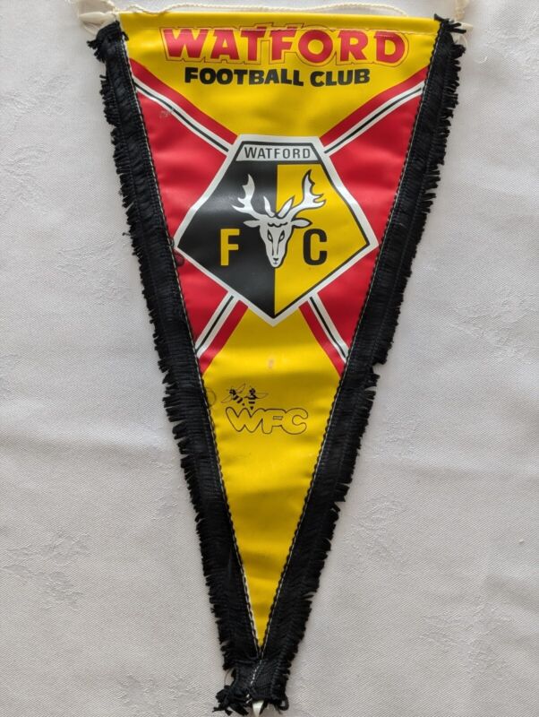 WATFORD FC    LARGE PENNANT   (COFFER SPORTS)     1980s for sale on Ebay