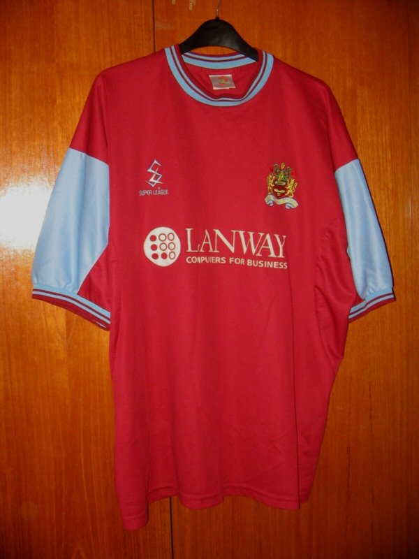 Burnley Football Shirt 2001 Home Shirt by Super League size XL 44/46 11 on back for sale on Ebay