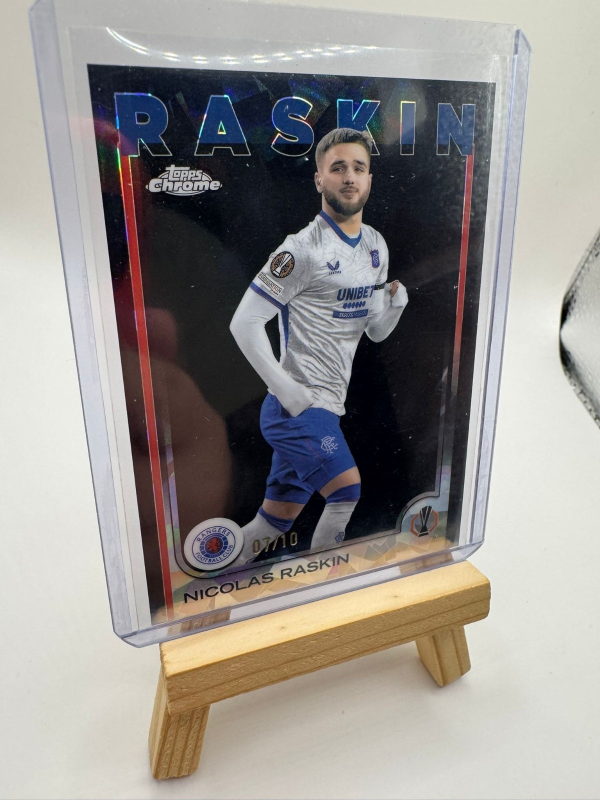Nicolas Raskin /10 Black Topps Chrome UCC Rangers for sale on Ebay