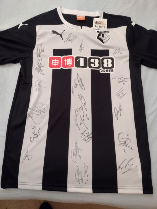 Watford FC Signed Shirt - 2014/15 Promotion Season - Away Shirt (Rare) - BNWT for sale on Ebay