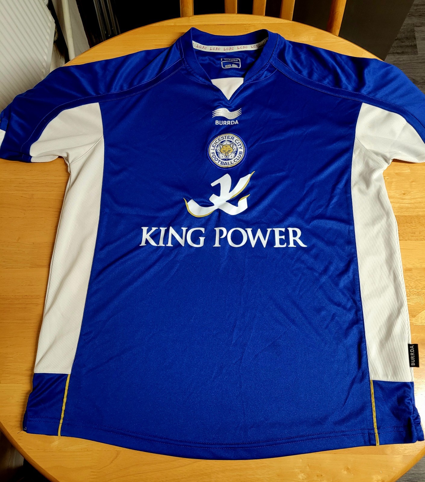 * 08 * BURRDA Official Leicester City  Home Shirt. King Power Size L for sale on Ebay