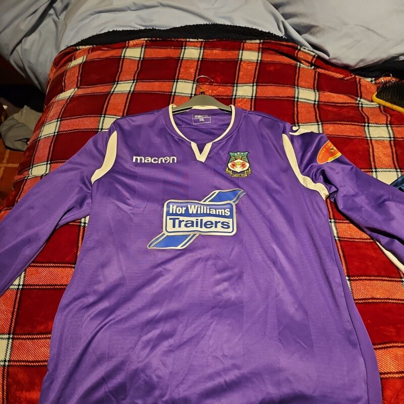 Wrexham AFC 2018-19 purple third shirt, size XXL - Welcome to Wrexham, Wrecsam for sale on Ebay