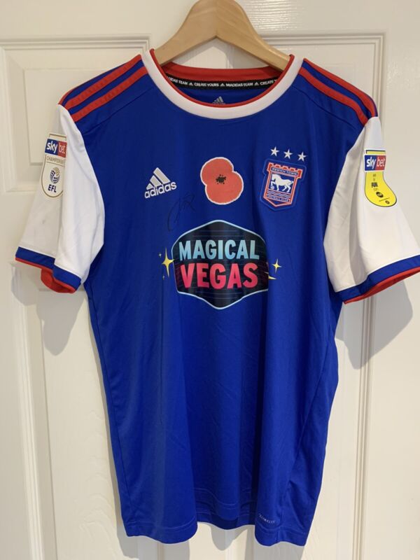 2018/19 Matchworn Poppy Shirt Ipswich Town With COA for sale on Ebay