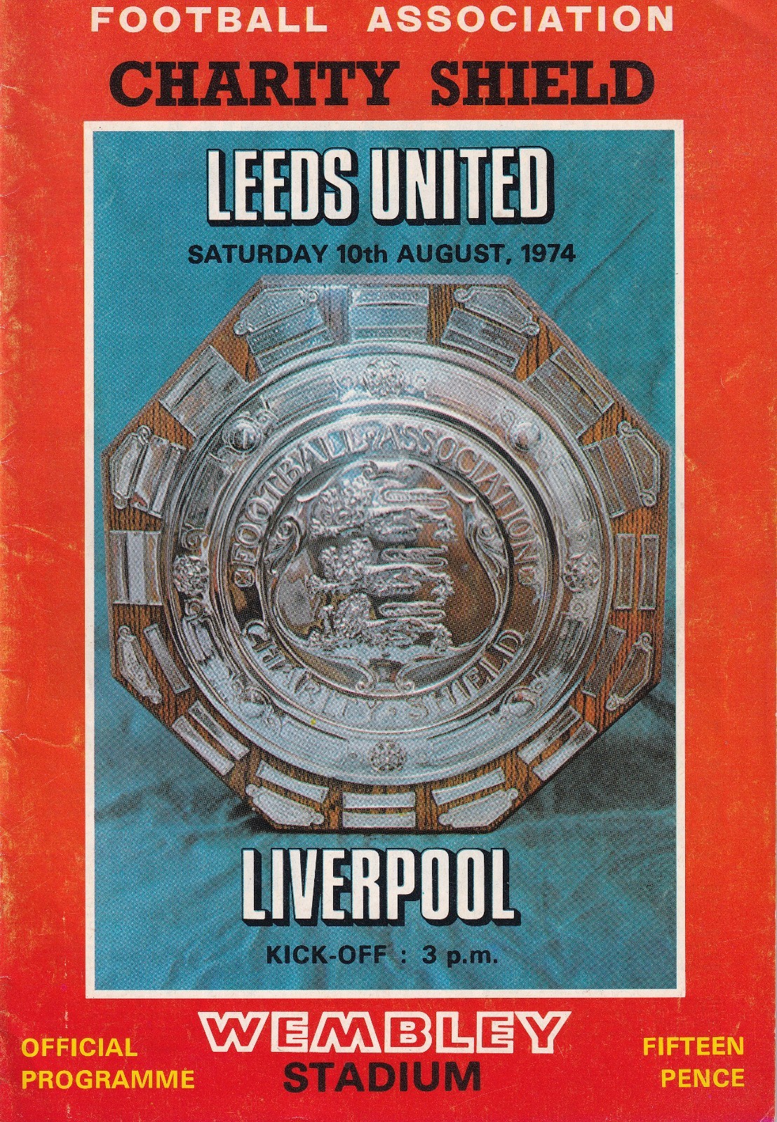 1974 CHARITY SHIELD - LEEDS UNITED v LIVERPOOL - SIGNED By 5 Leeds Players! for sale on Ebay