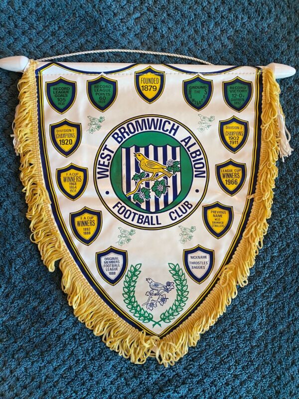BIG PENNANT:West Bromwich Albion FC - COFFER Sports (35x32 cm) for sale on Ebay