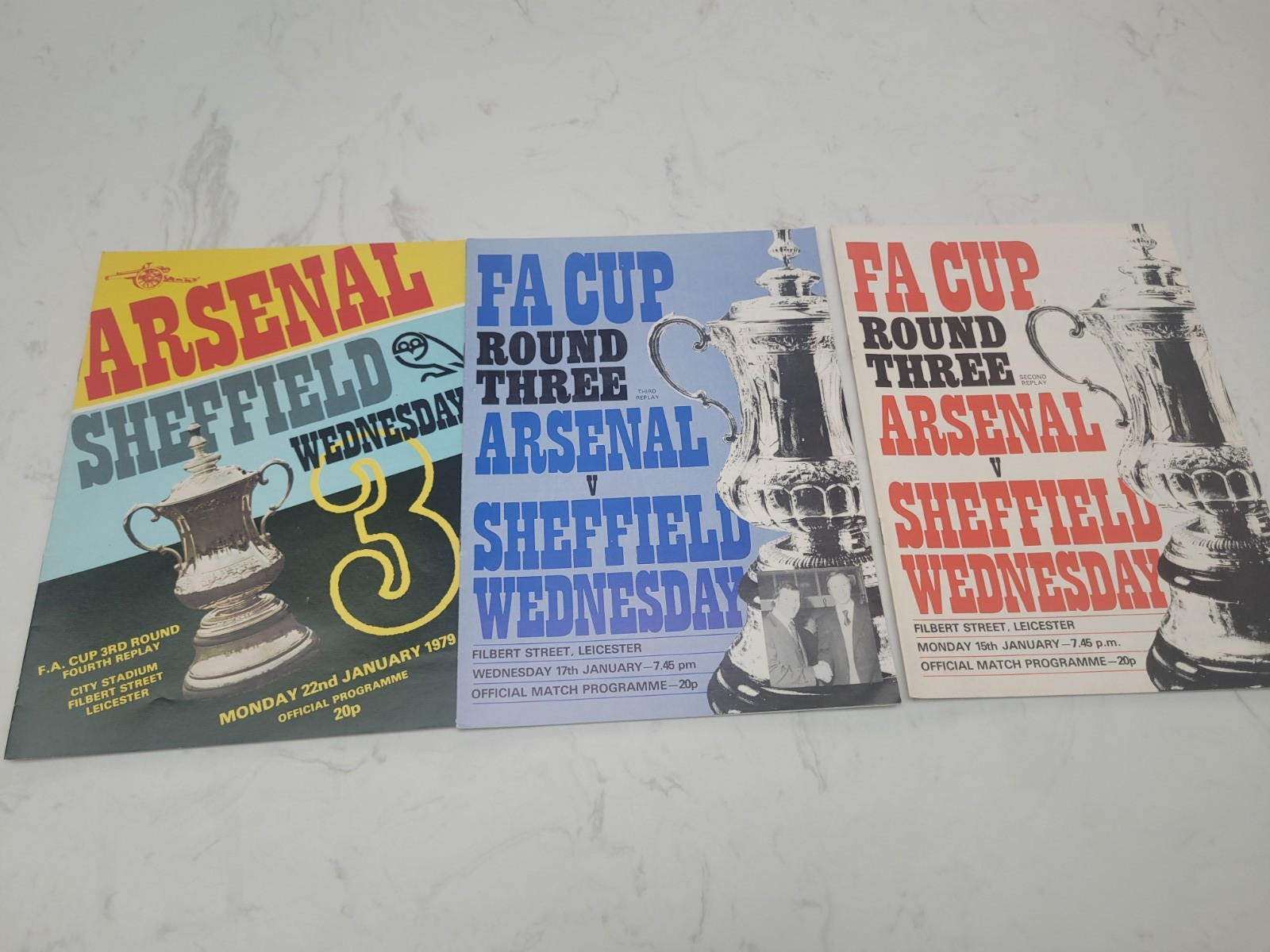 Arsenal V Sheffield Wednesday 1979 - FA Cup 2nd 3rd and 4th Replay Programmes for sale on Ebay