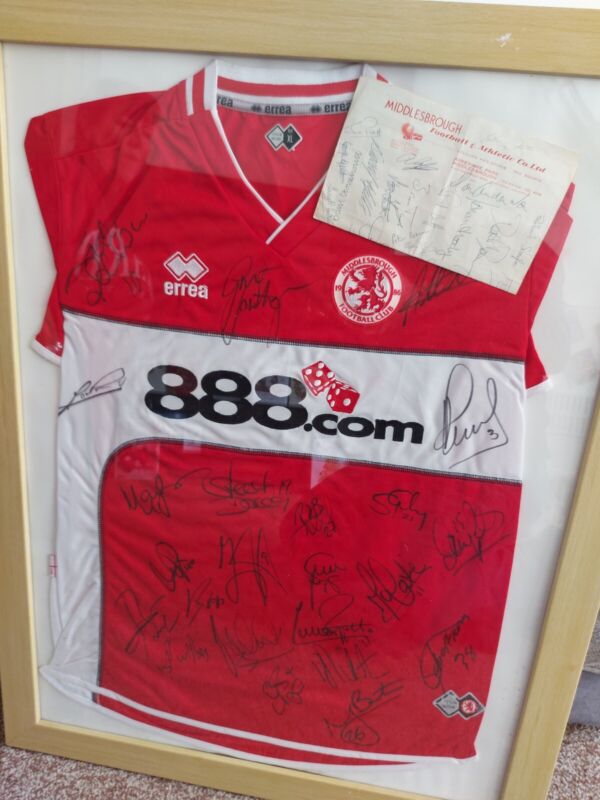 middlesbrough signed shirt with certificate for sale on Ebay
