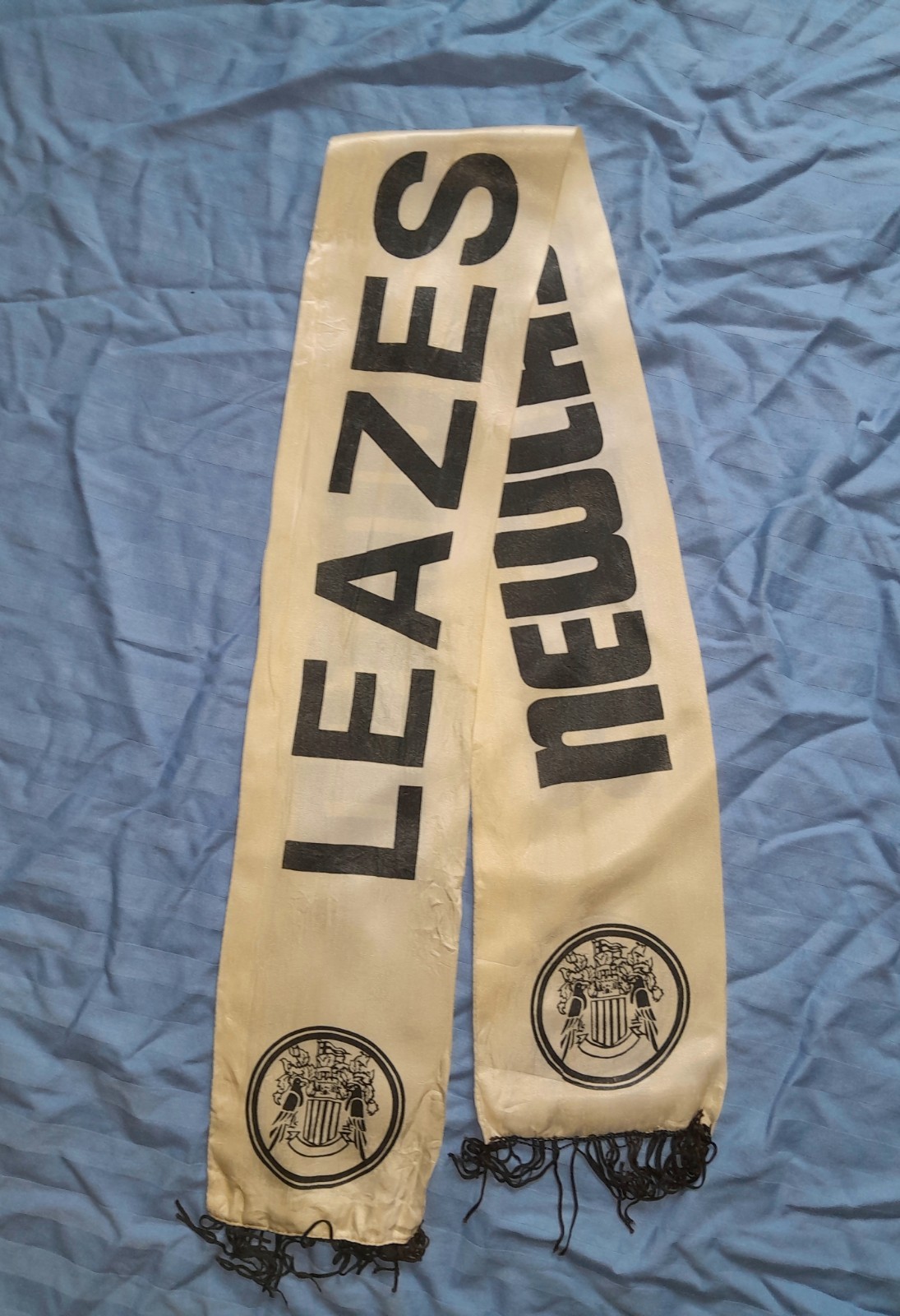 70's vintage NEWCASTLE UNITED silk scarf LEAZES ENDER for sale on Ebay