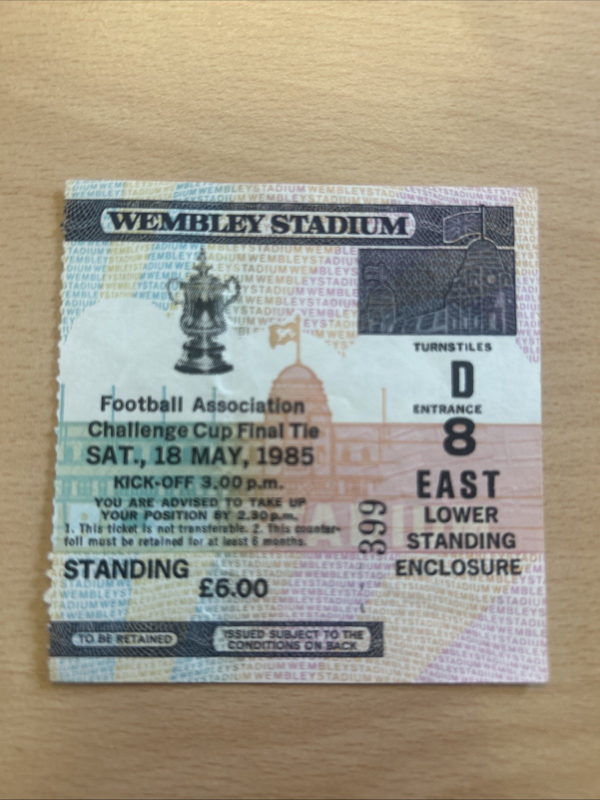 1985 FA Cup Final Ticket – Everton v Manchester United – Wembley Stadium for sale on Ebay