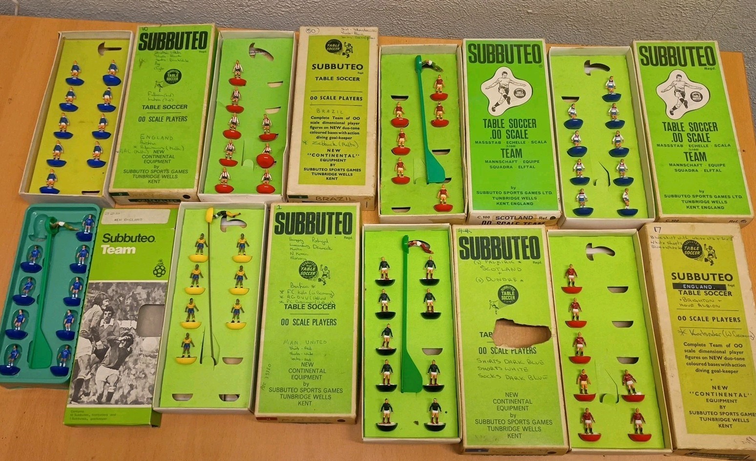 MIXED LOT SUBBUTEO PLAYERS AND BOXES AS SHOWN INCOMPLETE SETS/SPARES for sale on Ebay