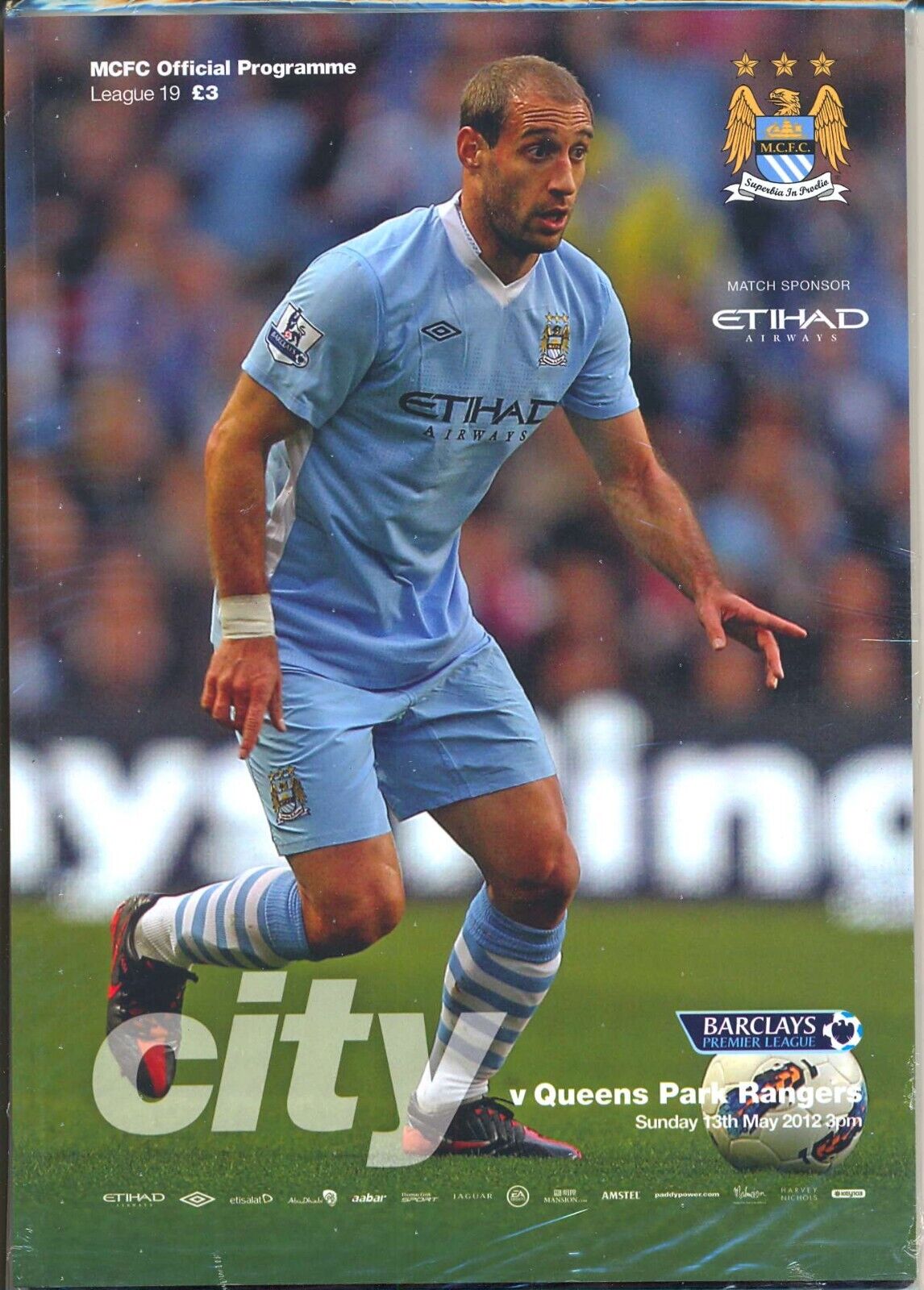 MAN CITY v QUEENS PARK RANGERS QPR 2011/12 MINT PROGRAMME MANCHESTER for sale on Ebay