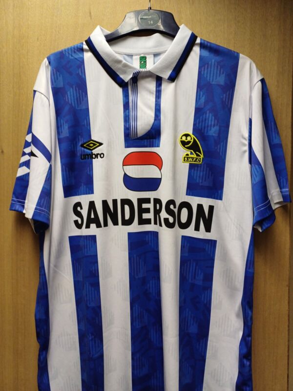 Sheffield Wednesday 1992 1993 Retro Remake Shirt XL for sale on Ebay