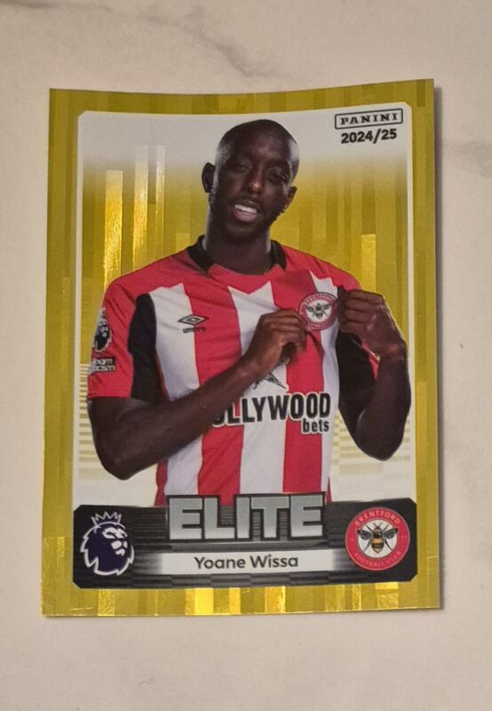 Panini Premier League 2025 Elite Parallel Yoane Wissa Brentford Yellow for sale on Ebay