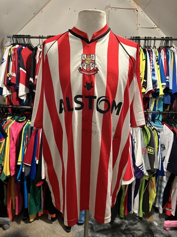 Lincoln City Signed Football Shirt 2002-03 for sale on Ebay
