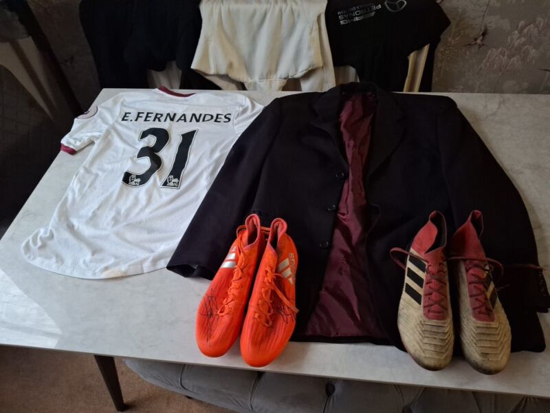 West Ham Match Worn Shirt And Boots Plus Blazer for sale on Ebay