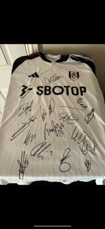 Fulham Signed Multi Shirt With COA  for sale on Ebay