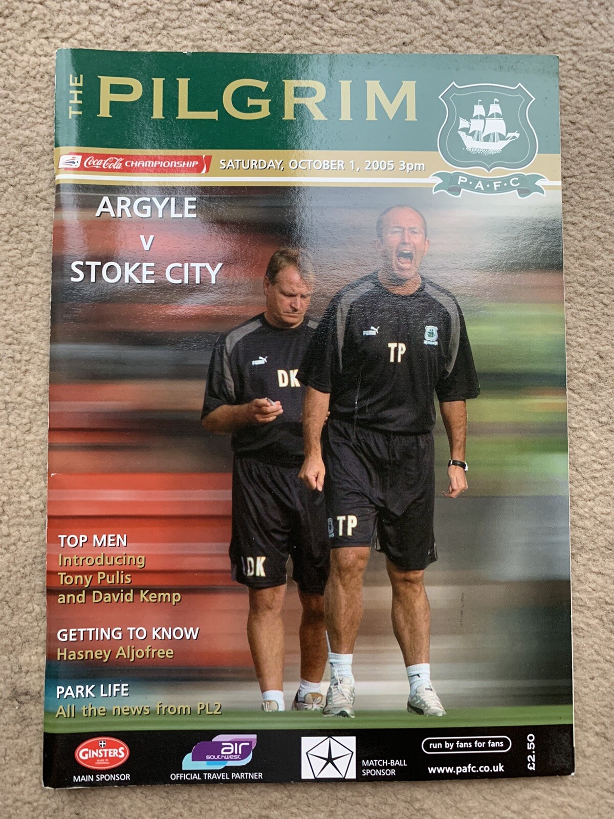 Plymouth Argyle v Stoke City - Coca~Cola Championship 2005/06 Programme for sale on Ebay