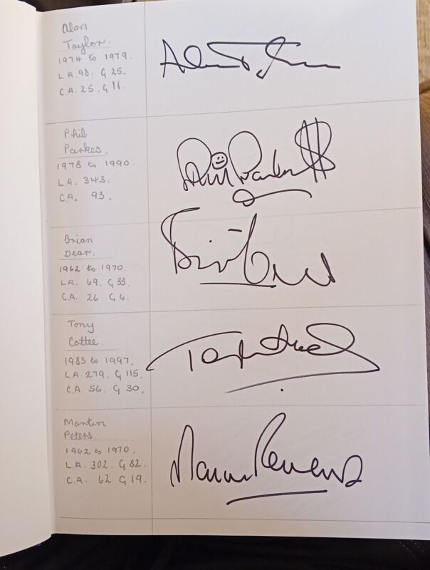 FOOTBALL  AUTOGRAPHS OVER 6OO HUNDRED IN A  LARGE  BOOK WEST HAM, EVERTON QPR  for sale on Ebay