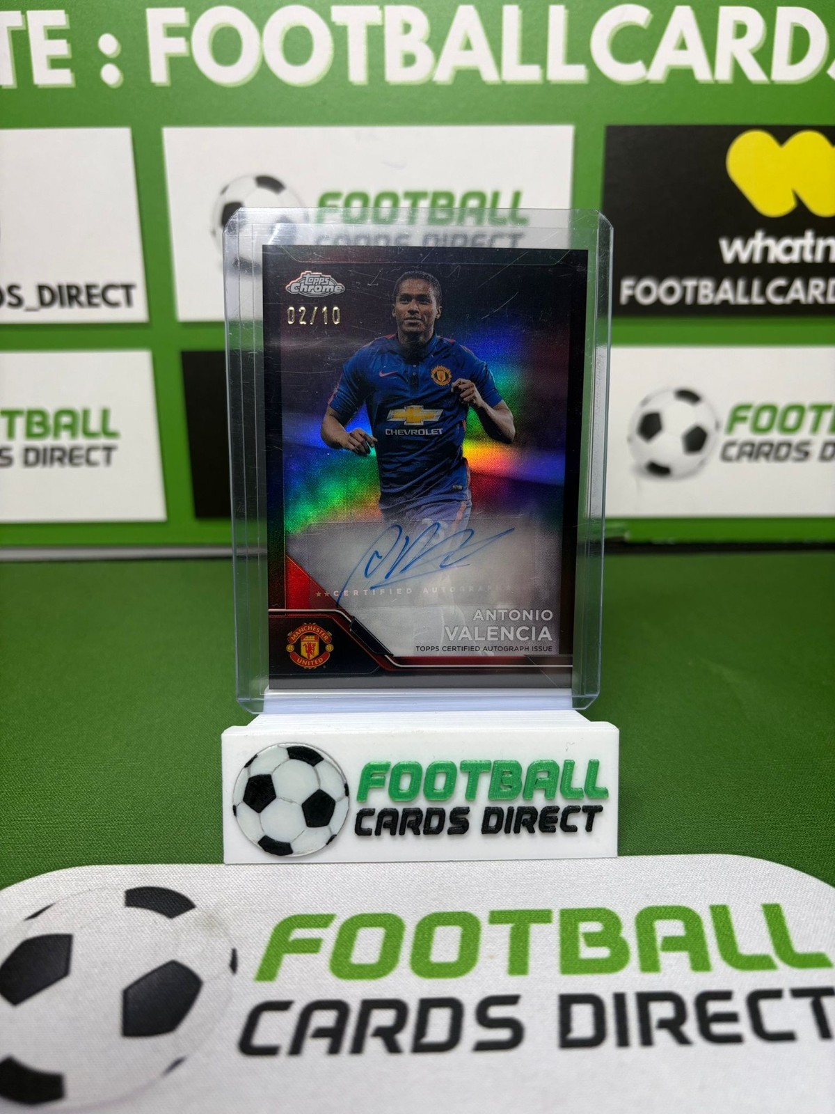 Antonio Valencia Auto /10 Topps Manchester United Deluxe Chrome for sale on Ebay