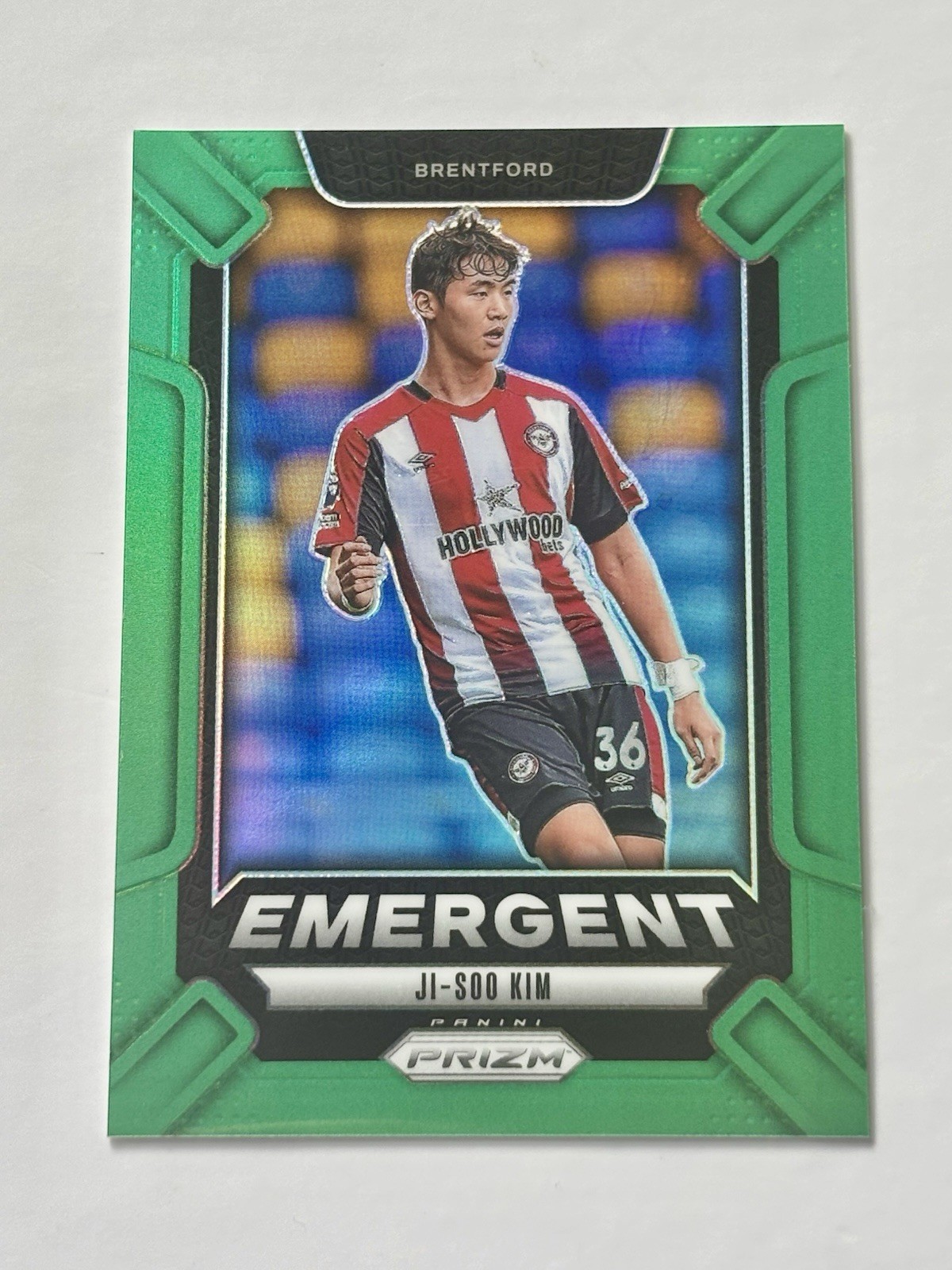 Panini Prizm 2024-25 Ji-Soo Kim Green Emergent /5 Brentford #13 for sale on Ebay