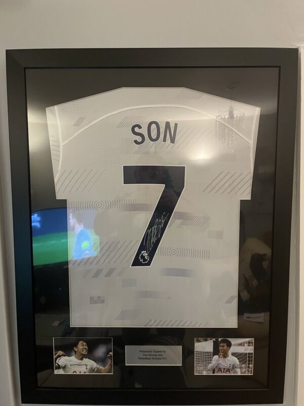 signed Son tottenham shirt framed for sale on Ebay