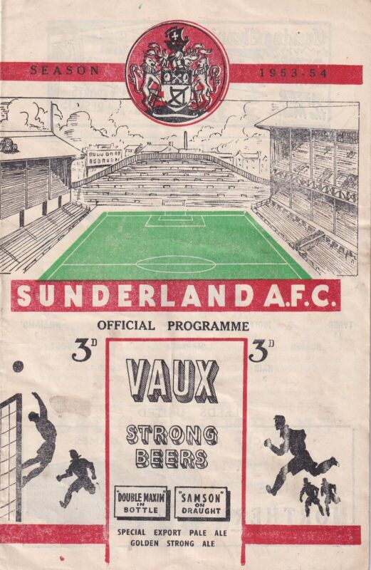 Sunderland v Leeds United 1953/54 Friendly for sale on Ebay