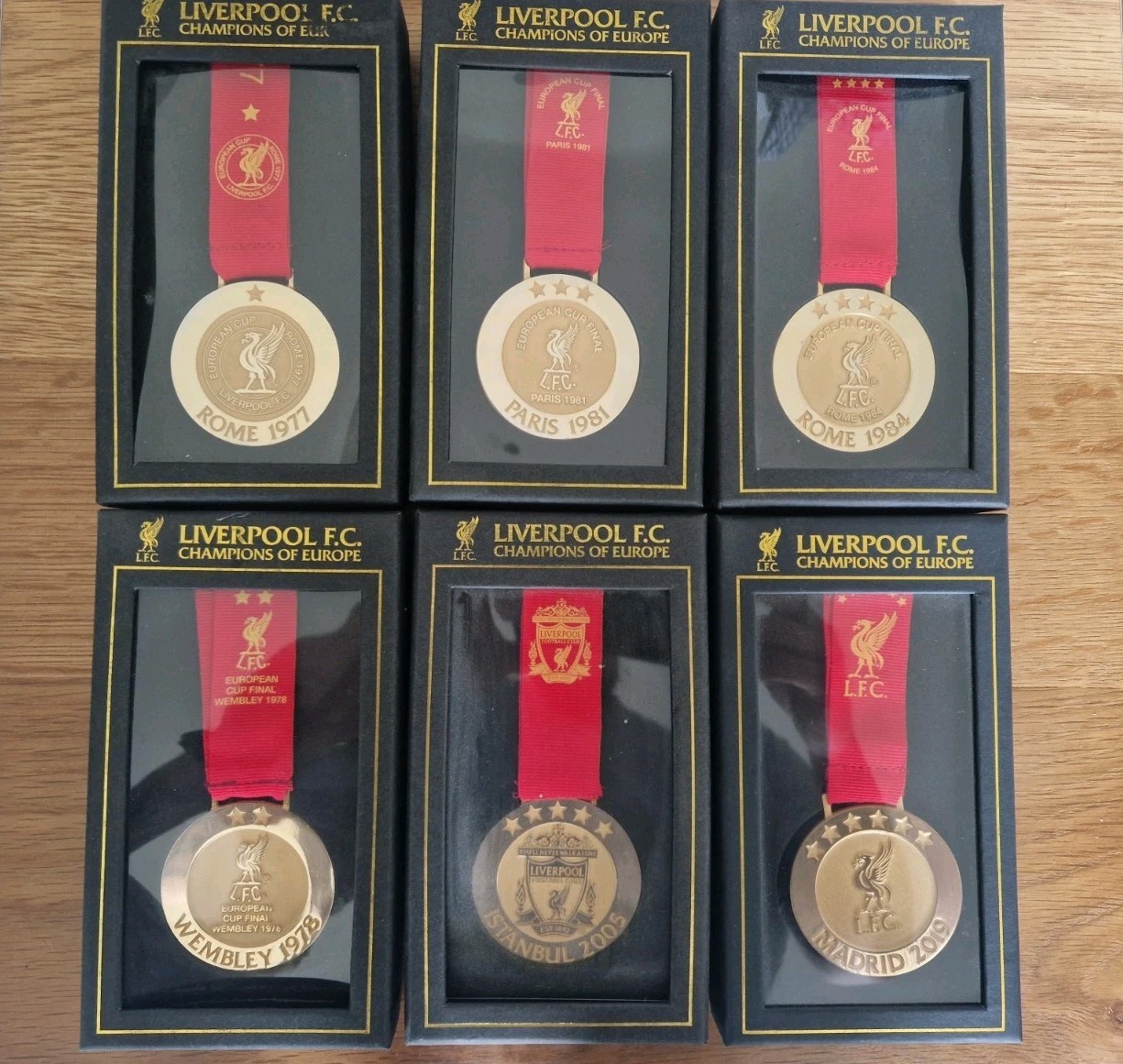 Liverpool Fc Champions League Medals Collection for sale on Ebay