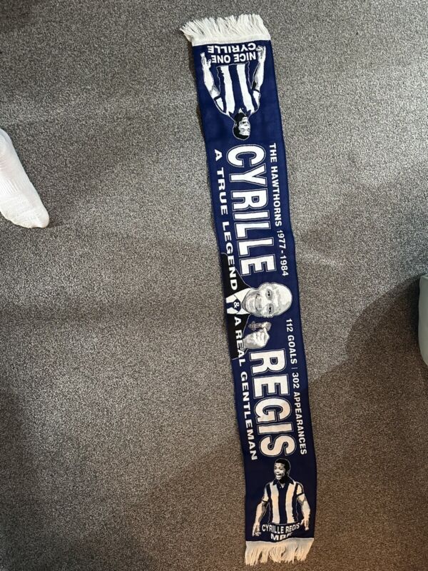 West Bromwich Albion Cyrille Regis Scarf  for sale on Ebay