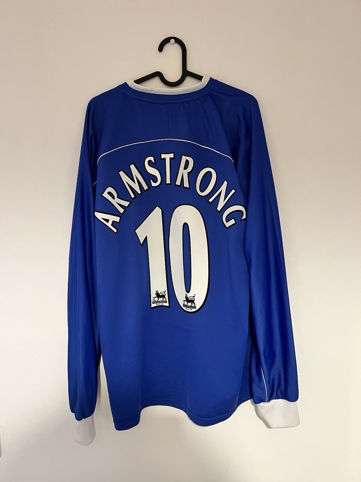 Ipswich 2001-2003 Long Sleeve Home Football Shirt, ARMSTRONG 10, Large for sale on Ebay