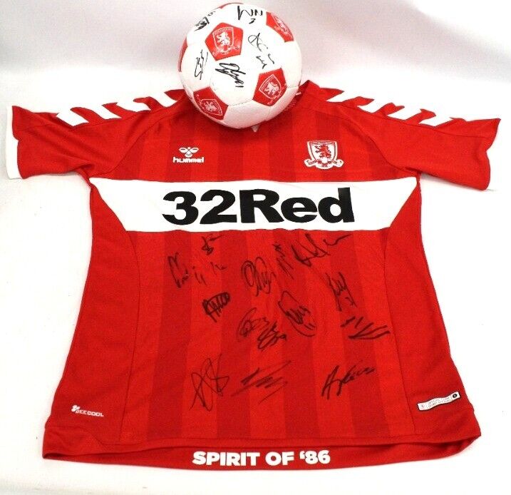 2018/19 Season MIDDLESBROUGH F.C. Signed SHIRT & BALL Inc. RANDOLPH/ FRIEND  S23 for sale on Ebay