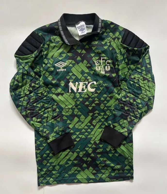 Everton 1990/92 Football Shirt Goalkeeper Vintage Original Rare Jersey SMALL for sale on Ebay
